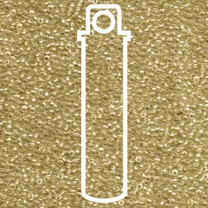 15/0 ROUND MIYUKI (SPARKLE GOLD LINED CRYSTAL) -APX 8.2GM - Mhai O' Mhai Beads
