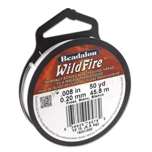 WildFire (Beadalon) Thermally Bonded Bead Weaving Thread  *Black (50 Yards) .008in/ 0.20mm
