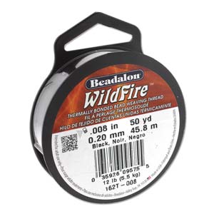 WildFire (Beadalon) Thermally Bonded Bead Weaving Thread  *Frost (See Drop Down for Roll SIze Options)