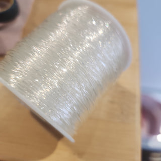 Round Elastic Cord.  100 Meters.    Clear .08mm.