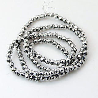 Hematite Beads *Faceted Round.  2 x 2mm (Approx 200 Beads) (See Drop Down for Color Options)