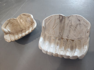 Hand Carved Wood Hand Display.   White Wash.   See drop down for size options.