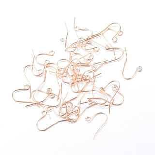 Iron Earring Hooks, Ear Wire, Light Gold, 19x16mm, Hole: 2mm; pin: 0.8mm.   *13 Gram Bag (Approx 100 EAR WIRES)