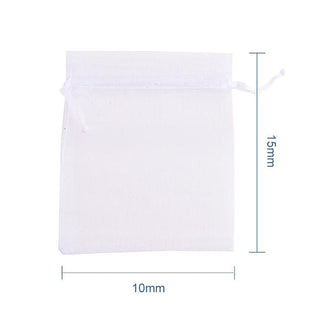 Organza Bags (Packed 10)  (18 x 13cm) *White