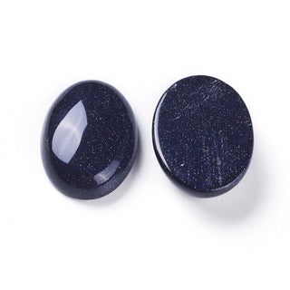 Cabochon *(Blue Goldstone) Oval 25mm x 18mm approx.