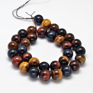Tiger Eye *Mixed Color  (Rounds)  10mm  *Approx 40 Beads.