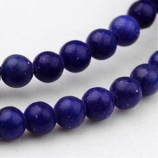 Howlite, Round, Dyed & Heated, Dark Blue, 2.5mm, Hole: 0.5mm; (approx 70 Beads)
