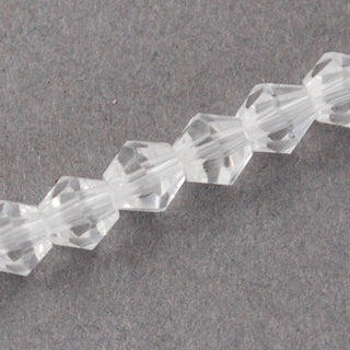Glass Bead Strands, Crystal, Grade AA, Faceted,  3x3mm, Hole: 1mm.  *Approx 150 Beads (15" Strand)