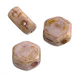 Honey Comb Beads 6mm (Czech Glass) 30 beads/strand.  *ROMAN ROSE - Mhai O' Mhai Beads
