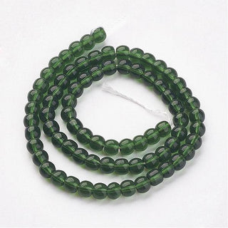 Glass Beads, Forest Green   (See Drop Down for Size Options)