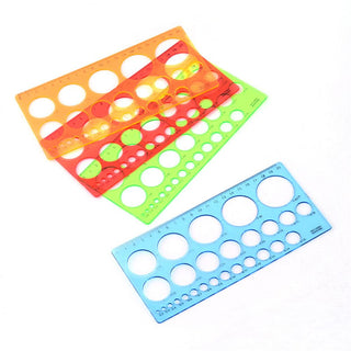 Plastic DIY Paper Quilling Tool, Bead Sizer "Measurer". Mixed Color, 210x105x1.5mm