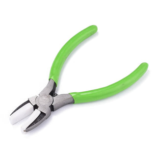 45# Carbon Steel.  Nylon Jaw Pliers, Flat Nose Pliers, Light Green, 13.2x8.6x1cm.