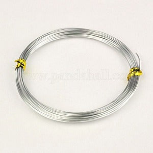 Wire (Aluminum) 18 Gauge. 1 mm thick *10 Meter Roll  (Silver Color)