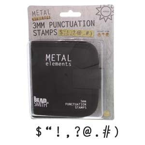 Punctuation Stamps- 9 pieces w/ Canvas Case (1.5mm/ 3mm/ 6mm) - Mhai O' Mhai Beads
 - 2