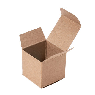 Kraft Paper Box.  Cube.  Ring/ Small items size.  3.8x3.8x3.8cm.   (Packed 10 Boxes).