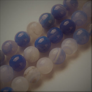 Agate.  Cornflower Blue.  Round.  *See Drop Down for Size Options.