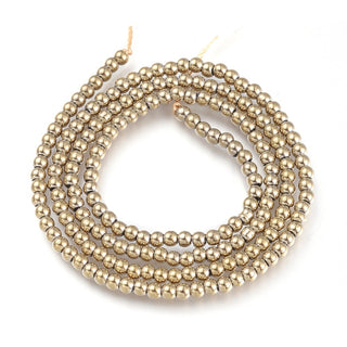 Electroplate Glass Beads Strands, Round, Full Plated,, 2mm, Hole: 0.6mm, about 180 beads.  (See drop down for Color Options)