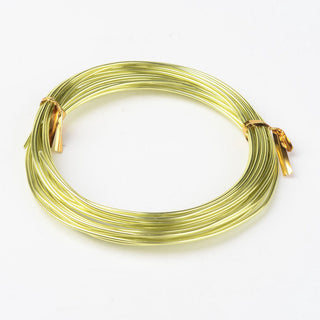 Wire (Aluminum)  1.5 mm thick *6 Meter Roll  (Yellow/Green Color)