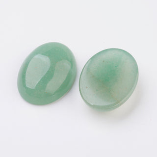 Green Aventurine Cabochon, Oval, 40.5x30.5x8.5mm.  Sold Individually.