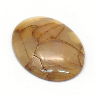 Cabochon *Agate (Crackle Tans/Browns) Oval 30 x 40mm approx.