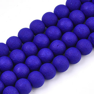 Matt Glass "Lava Look" Round Beads.  8mm- Approx 50 Beads.  (See Drop Down for the many Color Options!) *Store Favorite!