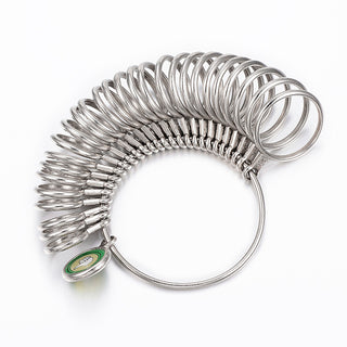 Finger Sizer (American Ring Size).  Alloy.   Sizes 0 - 13.  28 Piece Set.