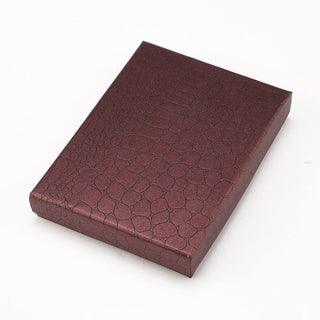 Cardboard Jewelry Box.  *Python Pattern in Brown.  (Black Sponge Interior).  16.1x12.2x2.95cm  Sold Individually.