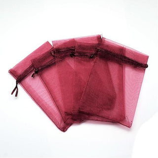 Organza Bags (Packed 10)  (9 x 7mm) *Deep Red