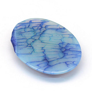 Cabochon *Agate (Crackle Blue) Oval 30 x 40mm approx.