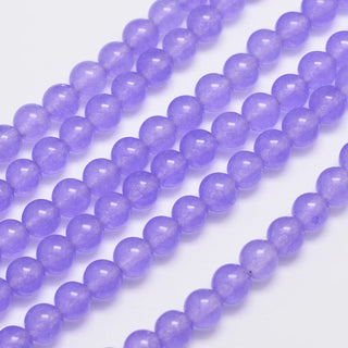 Jade (Soft Purple) 6mm Round (approx 60 Beads)