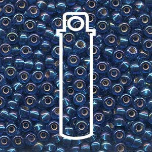 Seed Bead (MIYUKI 6/0)  Round.  (S/L CAPRI BLUE)  20gm tube. - Mhai O' Mhai Beads
