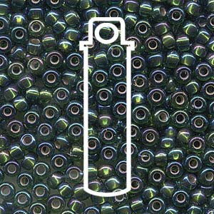 Seed Bead (MIYUKI 6/0)  Round.  (S/L OLIVE  AB)  20gm tube. - Mhai O' Mhai Beads
