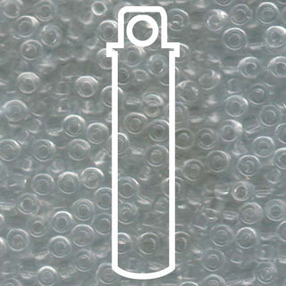 Seed Bead (MIYUKI 6/0)  Round.  (Crystal)  20gm tube.