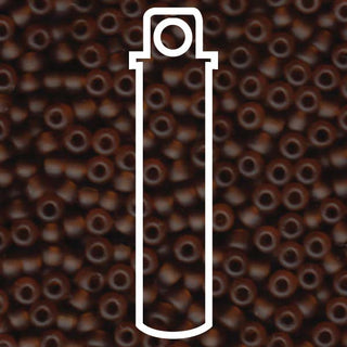 Seed Bead (MIYUKI 6/0)  Round.  (Transparent Dark Topaz)  approx 20gm tube.