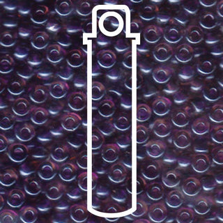 Seed Bead (MIYUKI 6/0)  Round.  (Dark Violet Lined Amythyst)  20gm tube.