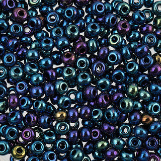 Seed Bead (Czech 6/0)  Round.  (Blue Iris)  24 gm tube.