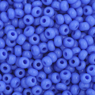 11/0 Czech Round Seed Beads  (Opaque Blue)  *approx 23 gram tube