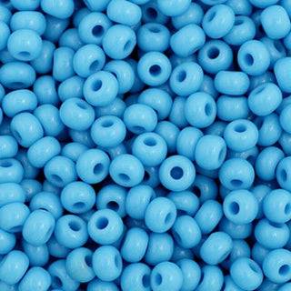 11/0 Czech Round Seed Beads  (Opaque Turquoise Blue)  *approx 23 gram tube