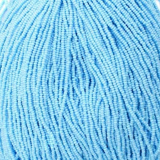 11/0 Czech (Opaque Light Blue) 6 String/Hank  *Approx 17 gr