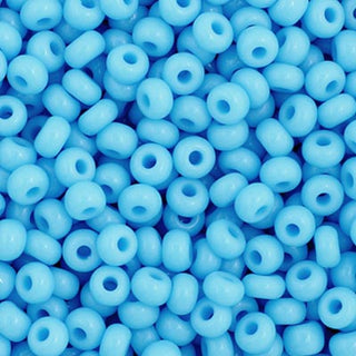 11/0 Czech Round Seed Beads  (Opaque Light Blue)  *approx 23 gram tube