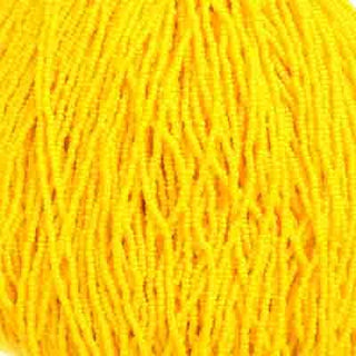 11/0 Czech (Opaque Gold Yellow) 6 String/Hank  *Approx 19 gr