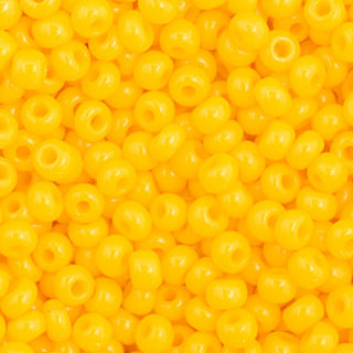 11/0 Czech  Round Seed Beads (Opaque Golden Yellow)  *approx 23 gram tube