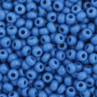 11/0 Czech  Round Seed Beads (Opaque Medium Blue)  *approx 23 gram tube