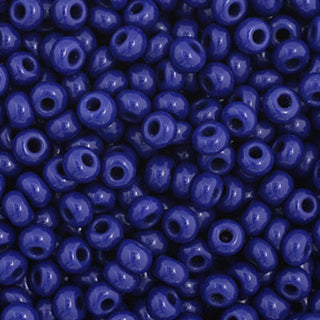 11/0 Czech  Round Seed Beads (Opaque Dark Royal Blue)  *approx 23 gram tube