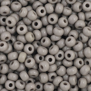 11/0 Czech  Round Seed Beads (Opaque Gray)  *approx 23 gram tube