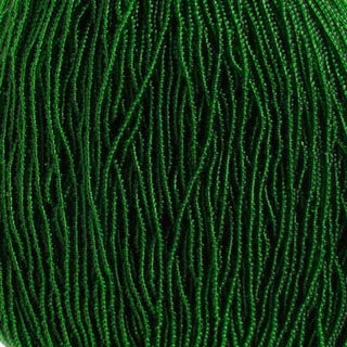 11/0 Czech (Transparent Medium Green)  6  String/Hnk -Approx 17 Grams