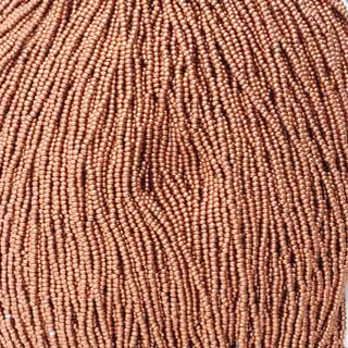 11/0 Czech  (Metallic Light Copper )  6 String/Hank -Approx 18 Grams