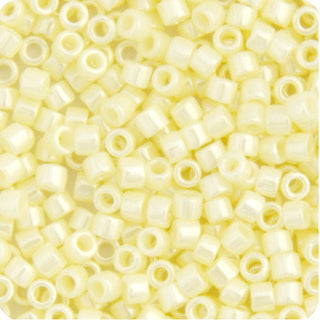 Miyuki Delica (Size 11)  (RD Pale Yellow Opaque Ceylon) - Mhai O' Mhai Beads
