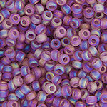 Seed Bead (MIYUKI 6/0)  Round.  (Smoky Amethyst AB Matte)  approx 22gm tube. - Mhai O' Mhai Beads
