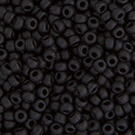 Seed Bead (MIYUKI 6/0)  Round.  (Black Matte)  approx 22gm tube. - Mhai O' Mhai Beads
